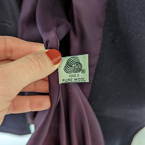 Vintage Navy Wool Peacoat- Sz 8 - Picture 4 of 4